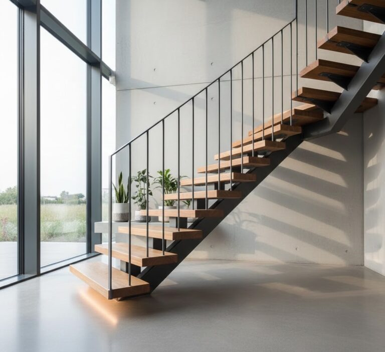 Escalier métal et bois : l'alliance parfaite