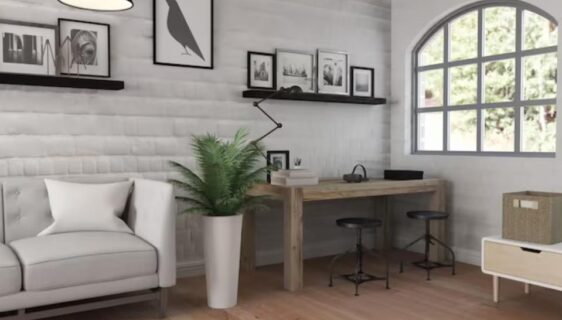 bureau dans le salon