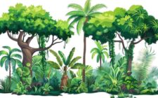 revêtement mural effet jungle