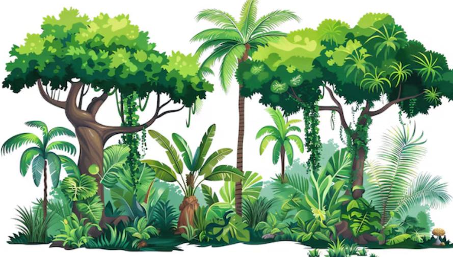 revêtement mural effet jungle